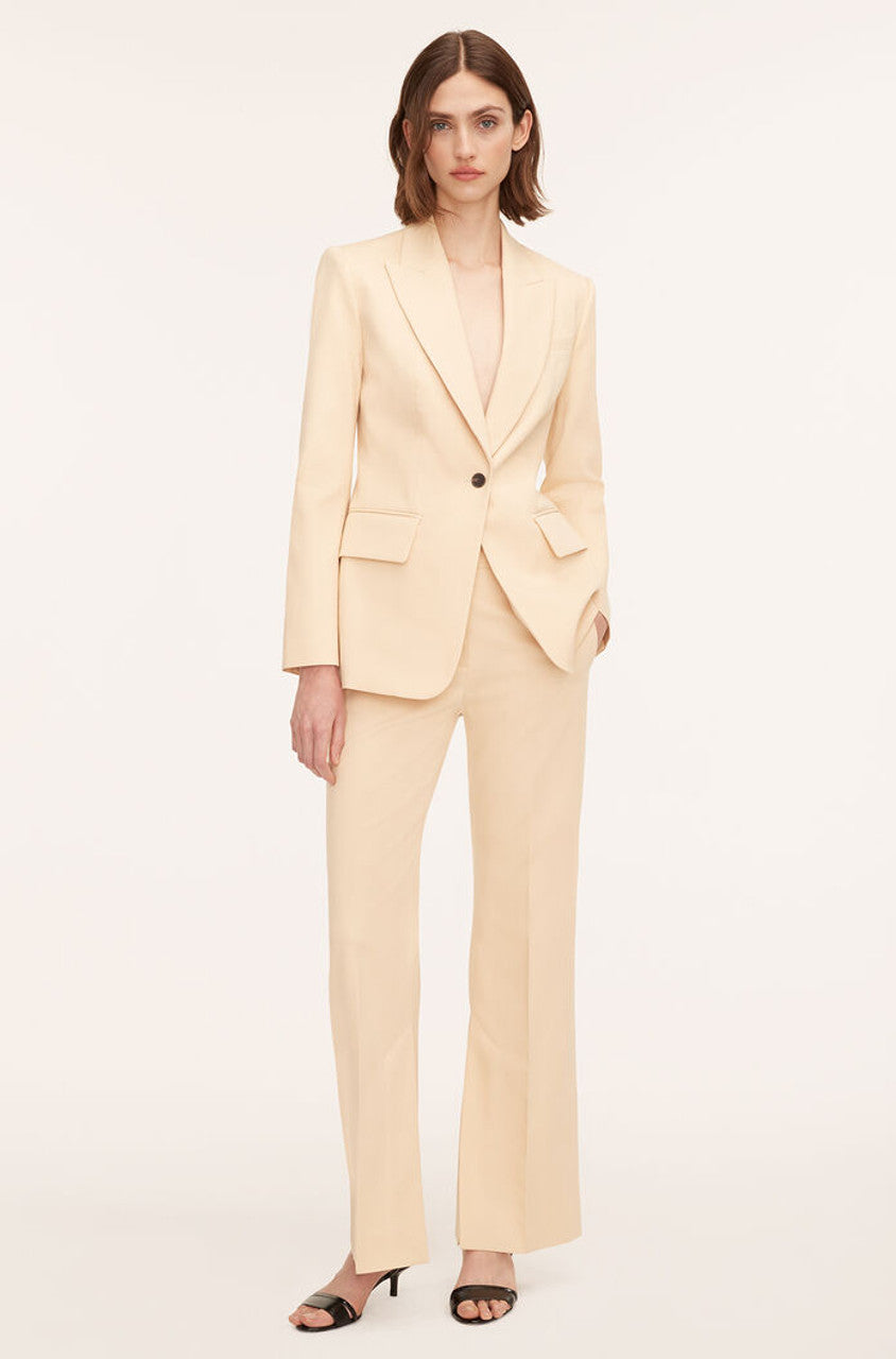 Cotton Suiting Flared Flared Trouser, Straw