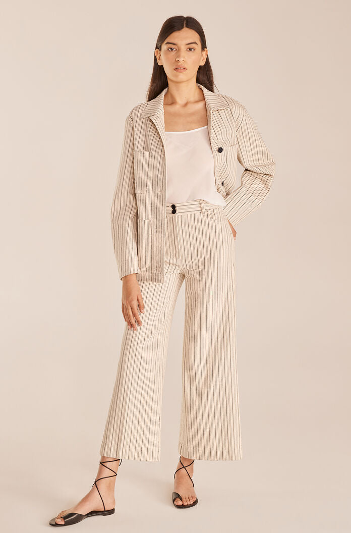 Striped Jean, Yarn Dye Stripe Ivory Combo