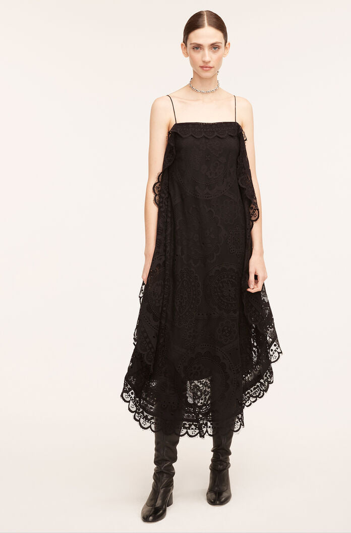 Doily Lace Dress, Black