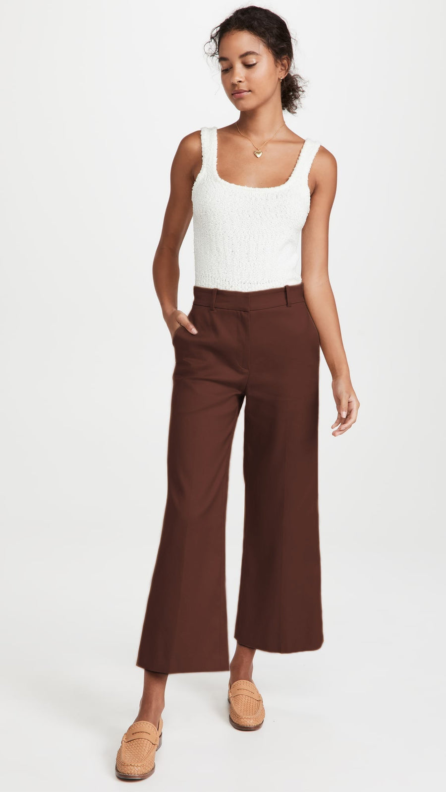Cropped Flare Chino, Cabernet